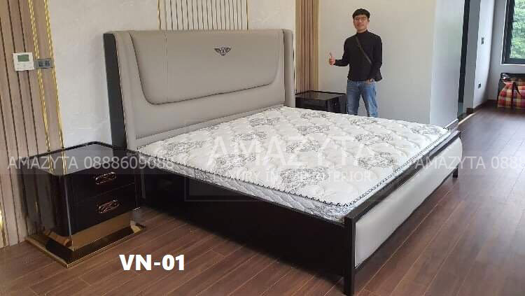 Một chiếc giường được đóng giống mẫu 3D đẹp, sang trọng cho không gian phòng ngủ