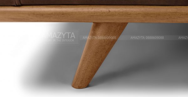 Chân ghế sofa da thật Ý cao cấp được làm bằng chất liệu gỗ