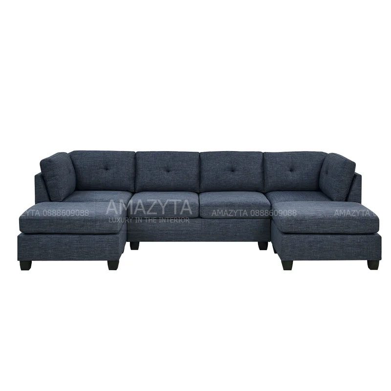 Ghế được thiết kế 1 băng dài và 2 đôn rời có thể di chuyển được