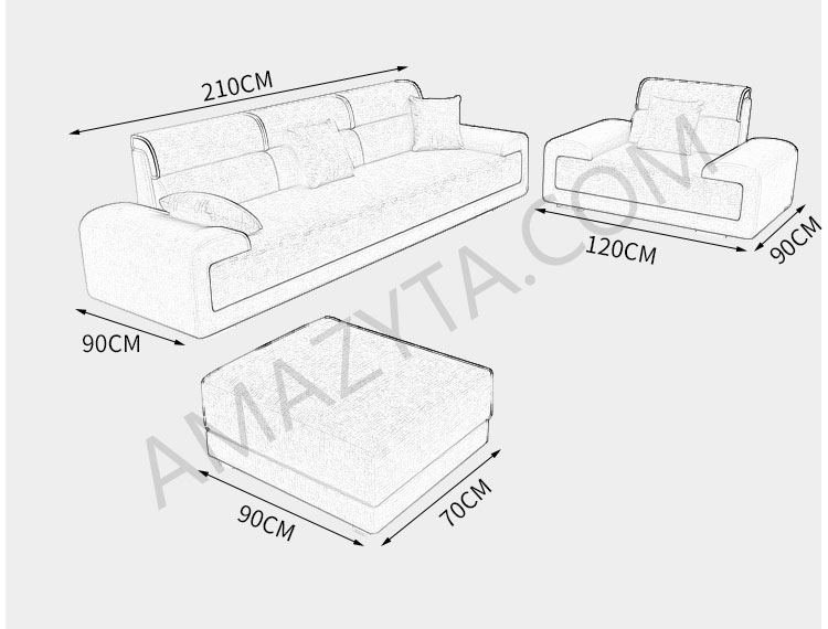 Ghế có thể làm thành bộ sofa băng 3 món