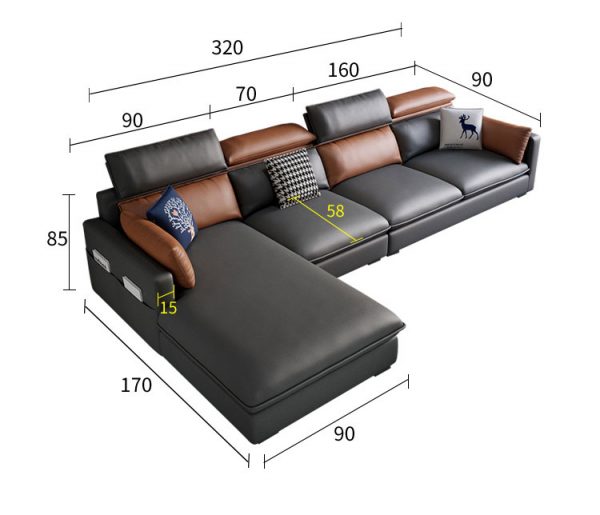 Kích thước ghế sofa góc 4 chỗ ngồi
