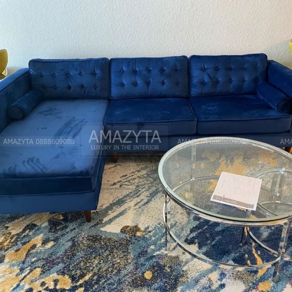 Mẫu sofa màu xanh coban