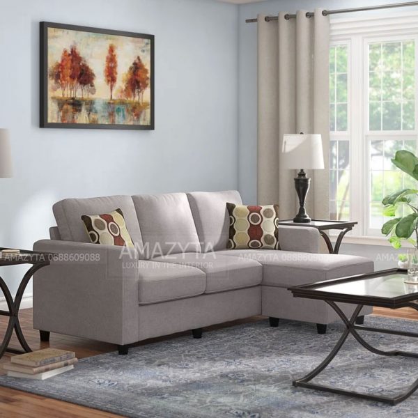 Mẫu ghế sofa góc vải nỉ với nhiều màu sắc khác nhau