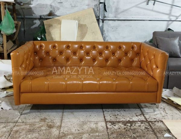 Mẫu ghế sofa cổ điển AMC-123 được đóng tại xưởng