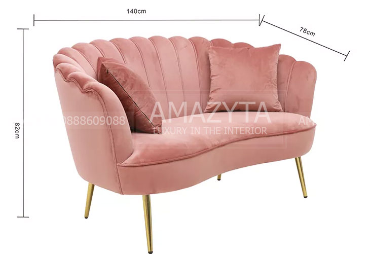 Kích thước của ghế hoa sen màu hồng siêu xinh mã AMZ