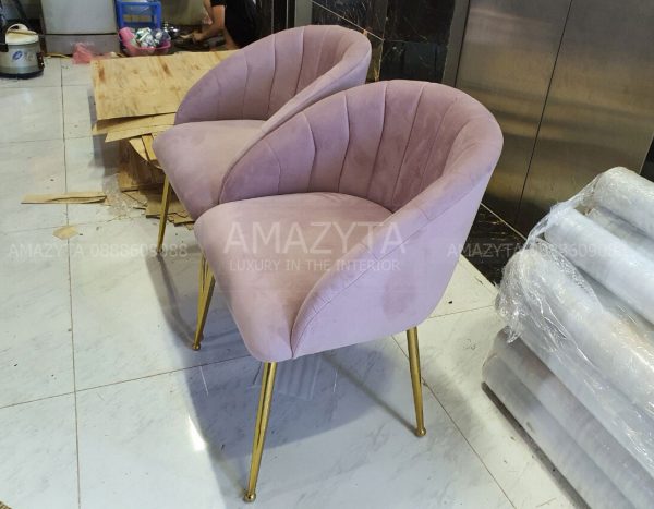 Mẫu ghế trang điểm với tông màu hồng đỗ siêu đẹp