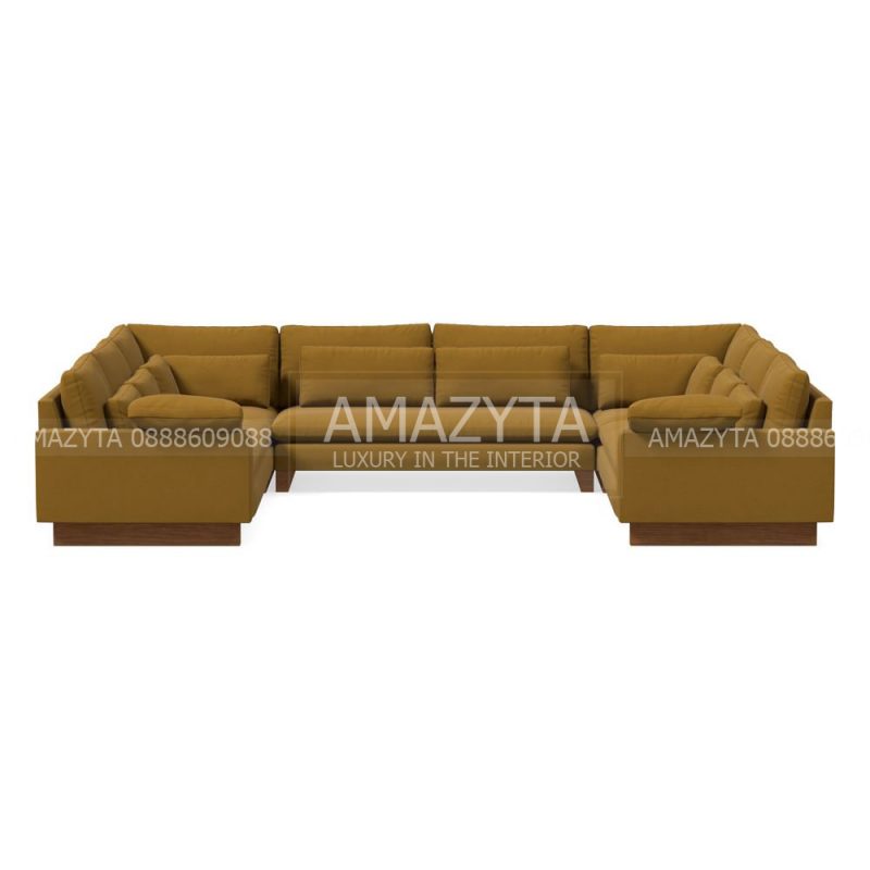 Bộ ghế sofa gam màu rêu úa phù hợp không gian