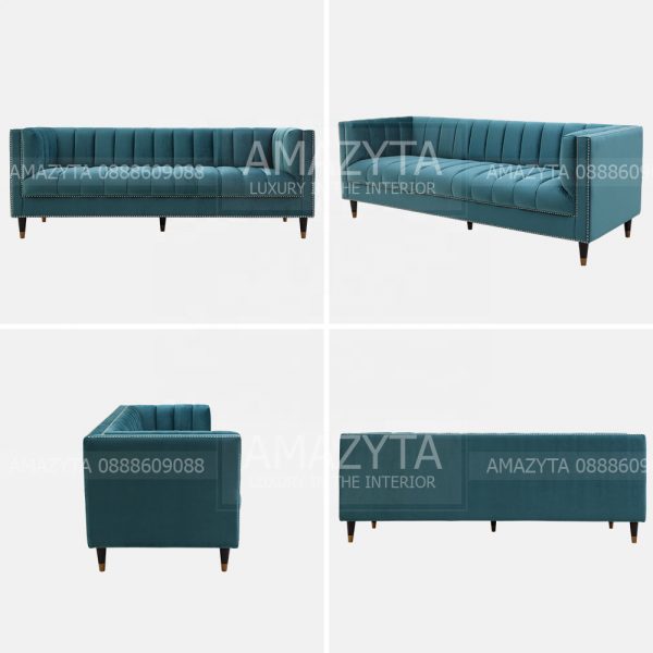 Cận cảnh các góc quay của ghế sofa trường kỷ AMZ-456