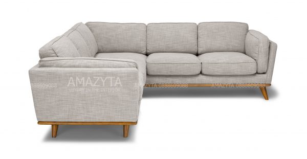 Sofa góc gam màu xám ghi sang trọng, hiện đại cho không gian