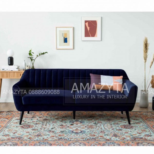 Sofa xanh hải quân mát mẻ đến cho không gian phòng khách