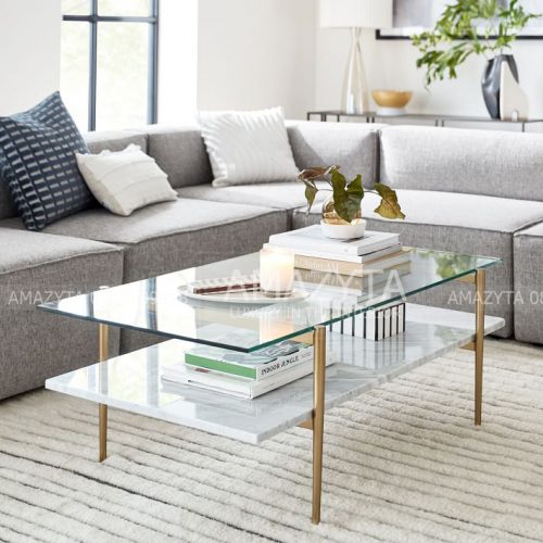 Bàn trà sofa hai tầng sang trọng cho không gian phòng khách