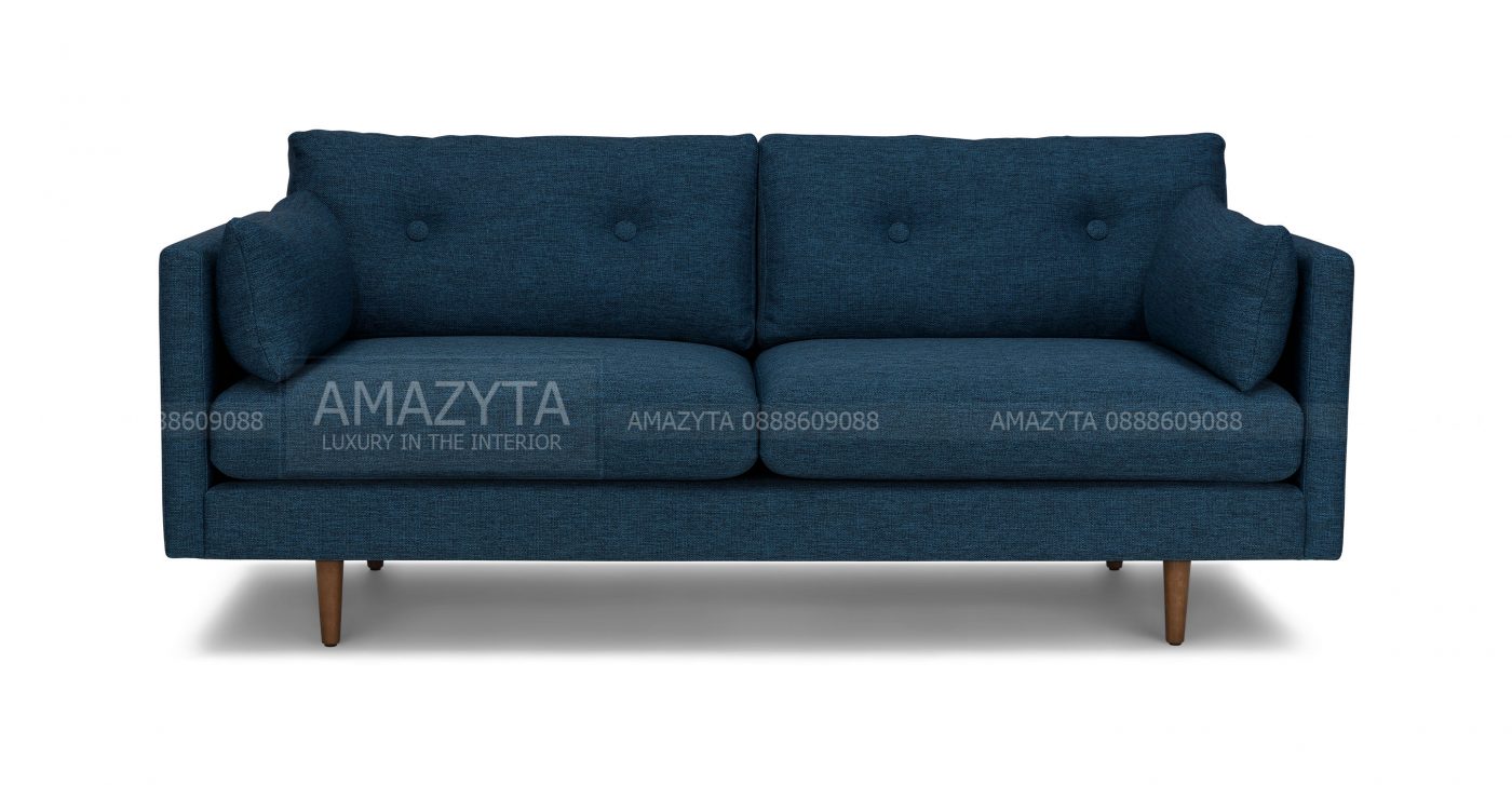Mẫu ghế sofa băng có tựa lưng đóng cúc đẹp AMB-501