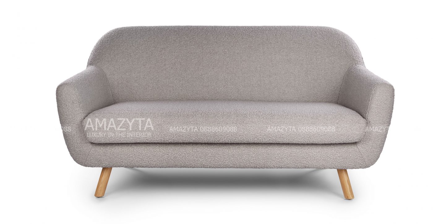 Mẫu ghế sofa băng vải lông kích thước nhỏ 1m6 AMB-703