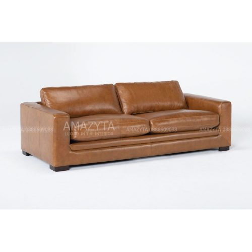 Mẫu ghế sofa da bò Ý nhập khẩu cao cấp AMB-562