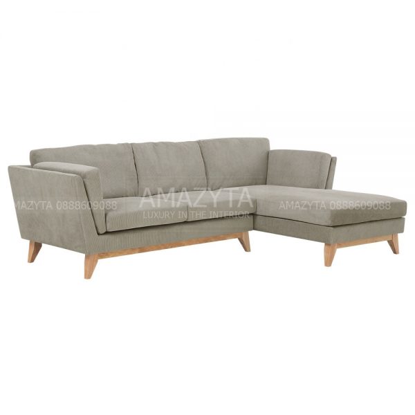 Mẫu ghế sofa góc L bọc vải đệm hai lớp AMG-982