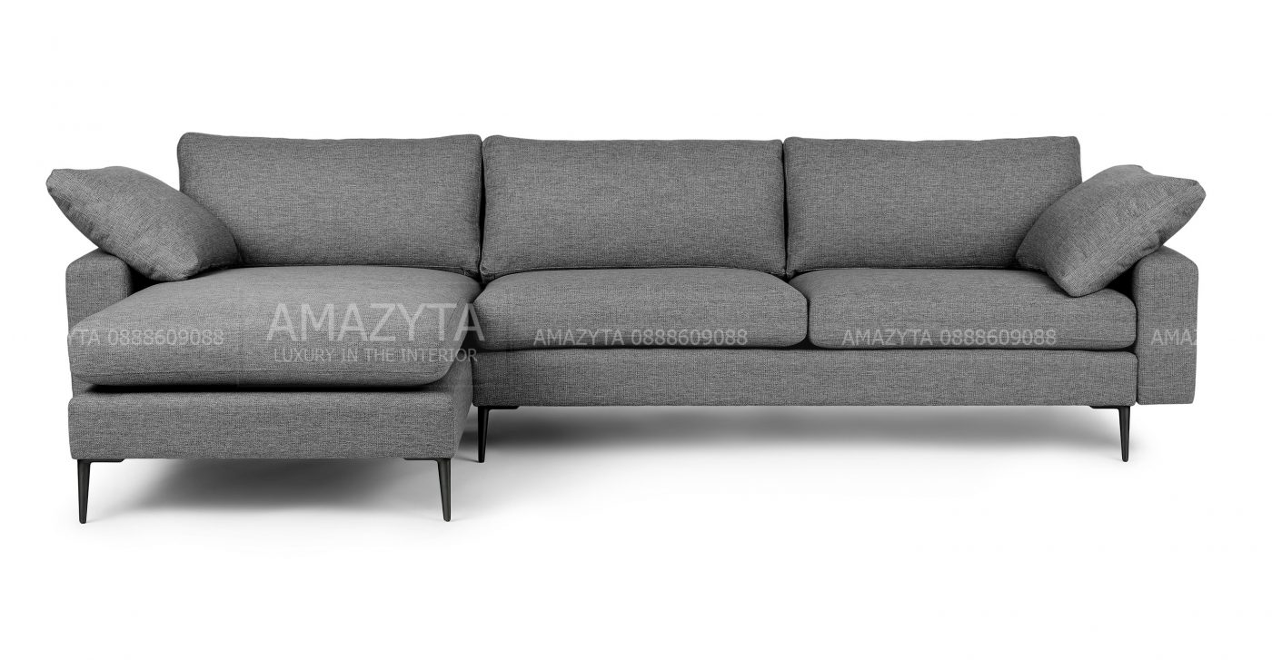 Mẫu ghế sofa góc kiểu dáng đơn giản có thể tháo tay vịn AMG-903