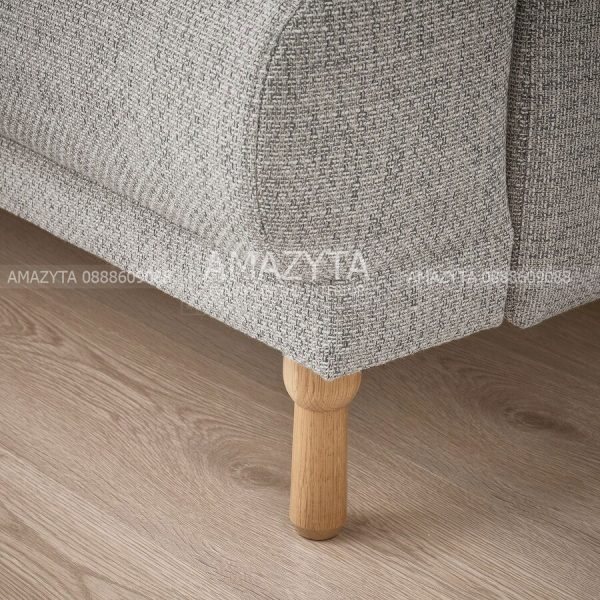 Ghế sofa L chân gỗ