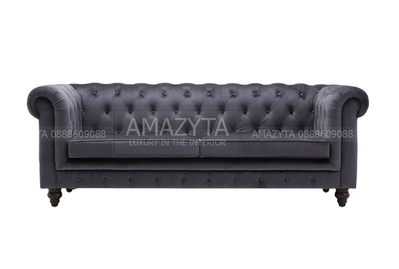Các màu sắc phổ biến của mẫu ghế sofa tân cổ điển bọc nhung AMC-565