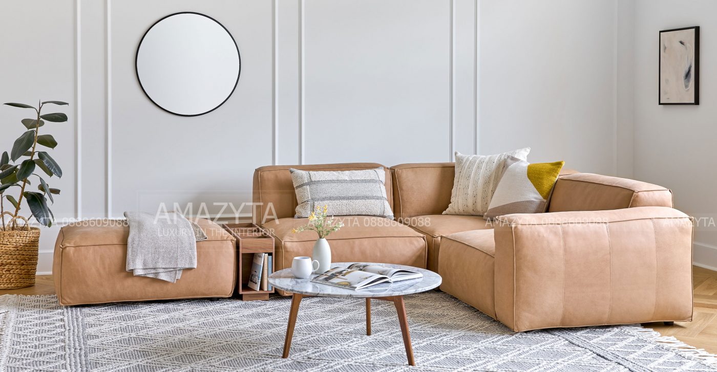 Đôn rất đẹp khi đi cùng mẫu ghế sofa AMB-234