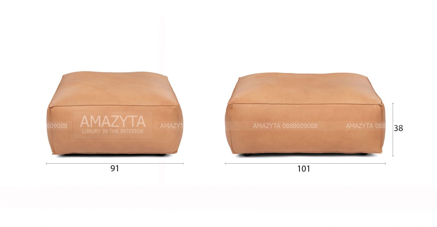 Kích thước cụ thể của mẫu đôn sofa da thật AMD-556