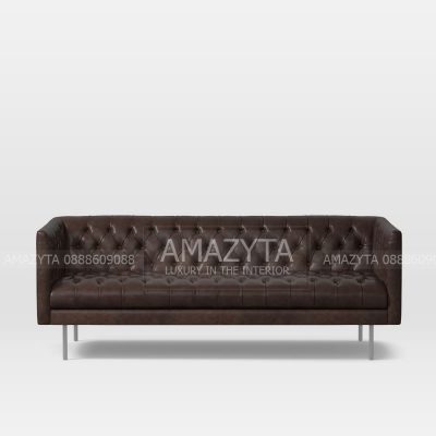Sofa tân cổ điển nâu cafe sang trọng, hiện đại