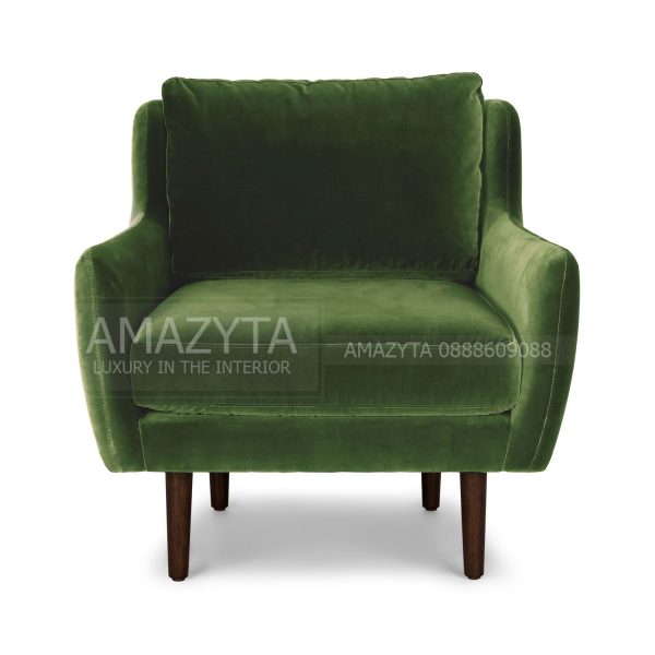Mẫu ghế sofa đơn vải nhung siêu mềm mịn AMD-102