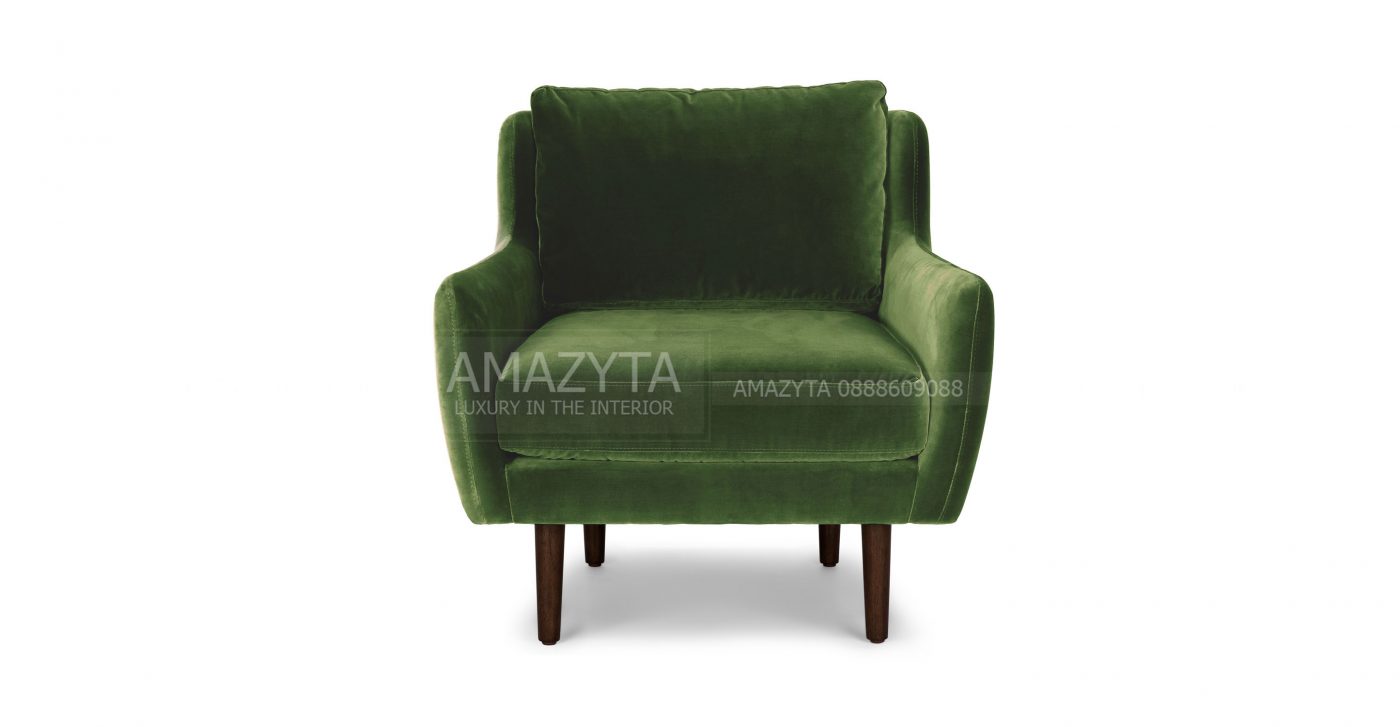 Mẫu ghế sofa đơn vải nhung siêu mềm mịn AMD-102