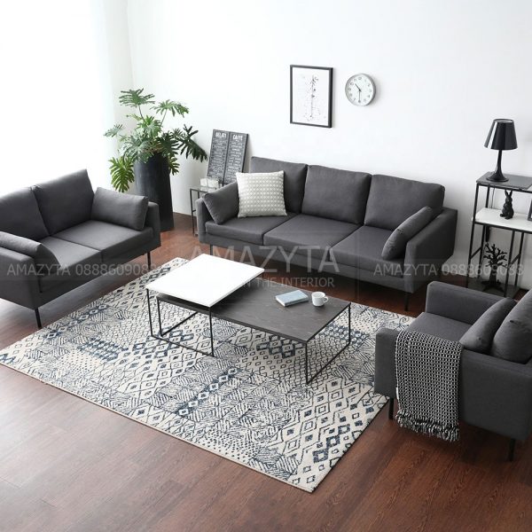 Bộ ghế sofa hiện đại chân cao AMB-947