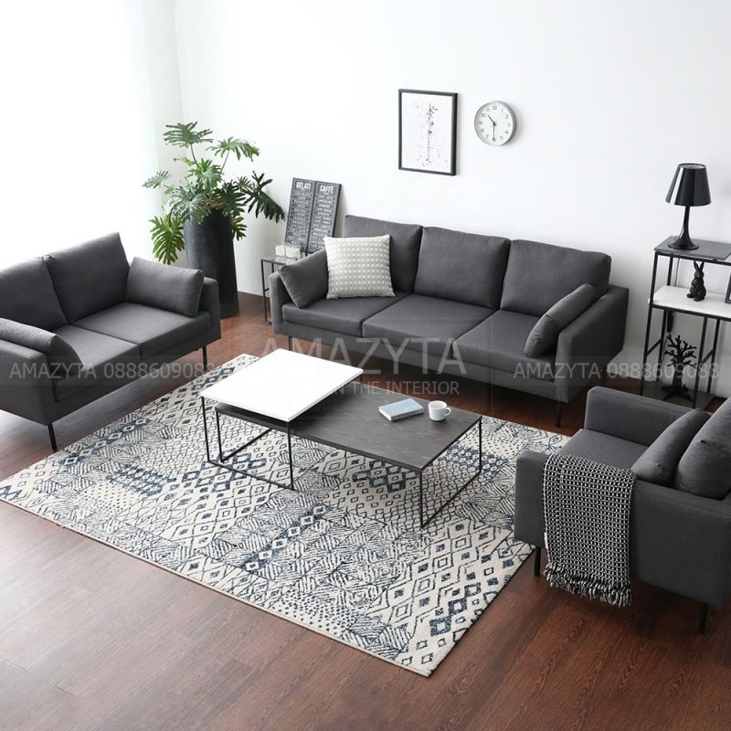 Bộ ghế sofa hiện đại chân cao AMB-947