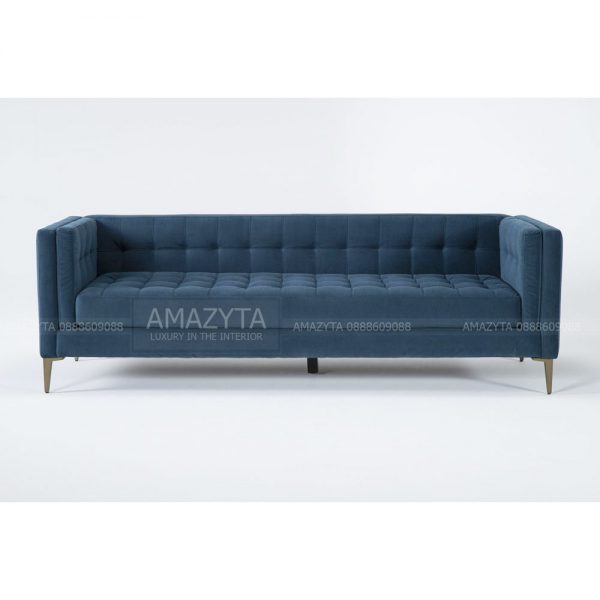 Mẫu ghế sofa băng bọc vải nhung AMB-958