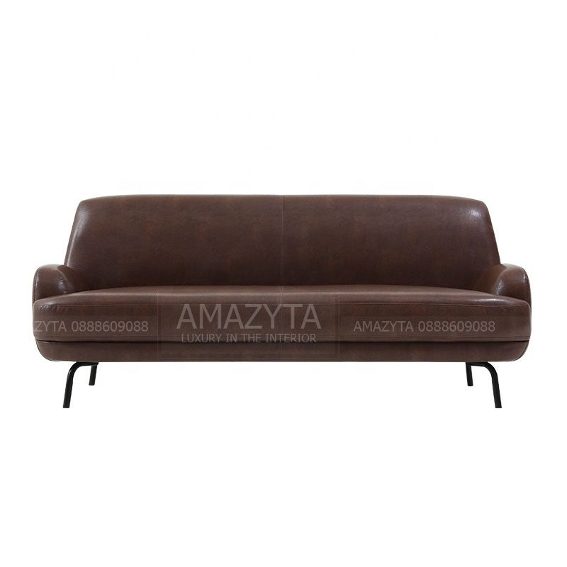 Mẫu ghế sofa băng giả da AMB-413
