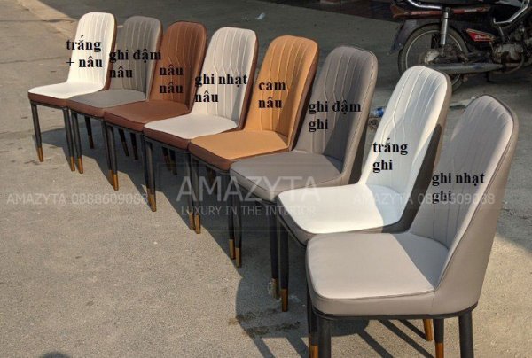 Ghế có rất nhiều màu sắc để chọn lựa