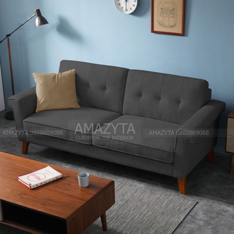 Mẫu ghế sofa AMB-508 màu nâu đen