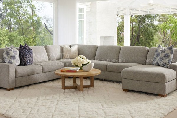Bộ ghế sofa chữ U kích thước lớn được thiết kế theo phong cách hiện đại