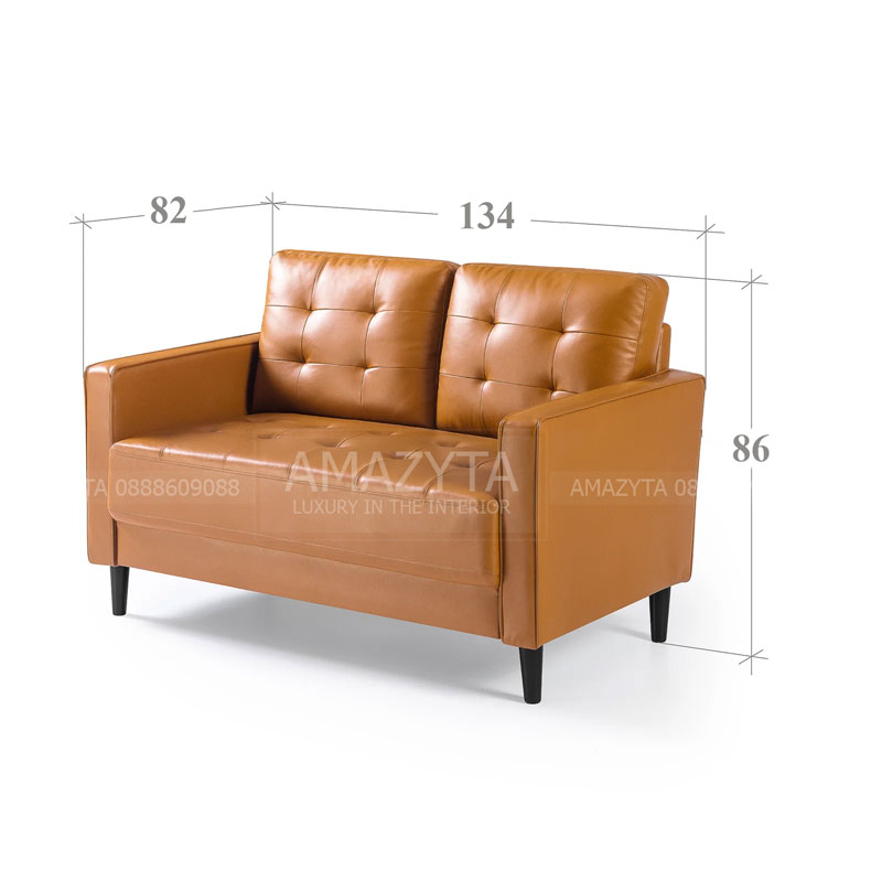 Kích thước chi tiết của mẫu ghế sofa bọc da AMB-846