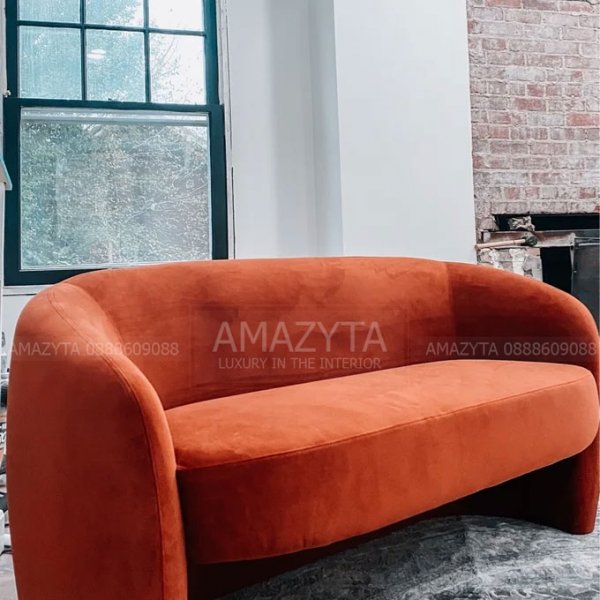 Hình ảnh thực tế của mẫu ghế sofa cong AMB-576