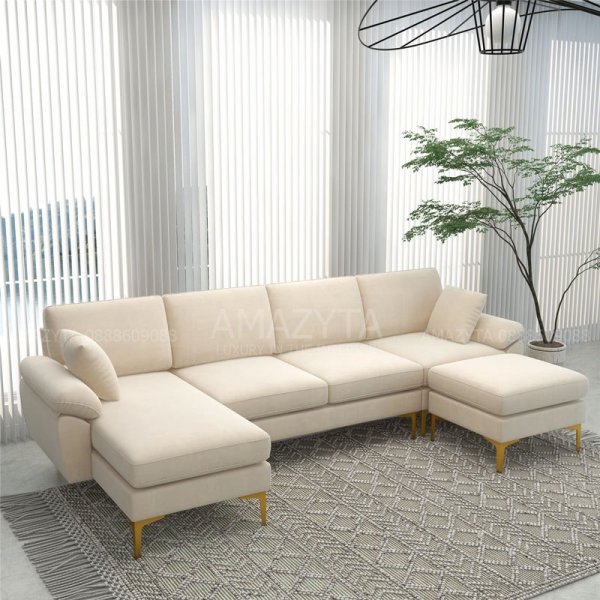 Mẫu ghế sofa L với thiết kế hiện đại dễ sử dụng