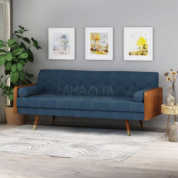 Mẫu ghế sofa đệm tay gỗ thiết kế đặc biệt AMB-551