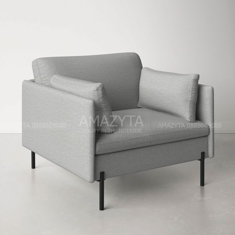 Mẫu ghế sofa đơn AMD-521 màu ghi