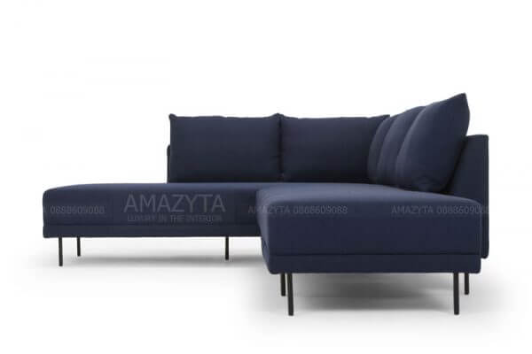 Chiếc ghế sofa góc mẫu có tông màu xanh than sạch đẹp