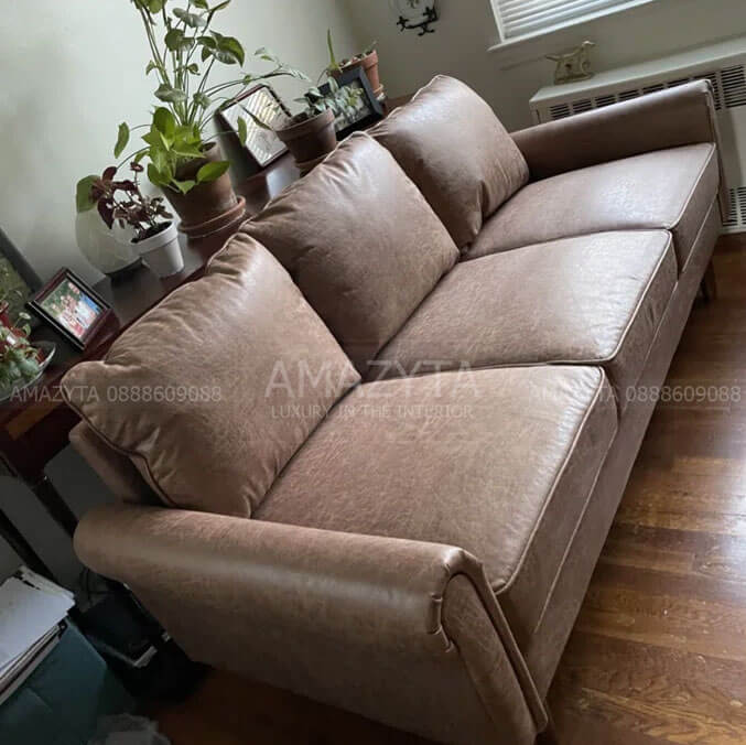 Hình ảnh thực tế của mẫu ghế sofa này khi được giao cho khách hàng