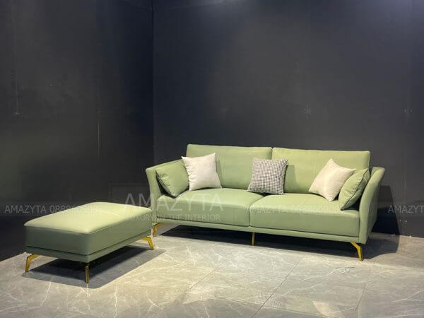 Bộ ghế sofa văng màu xanh matcha siêu đẹp AMB-681