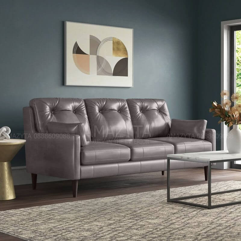 Mẫu ghế sofa da AMB-844 với hai tông màu khác nhau