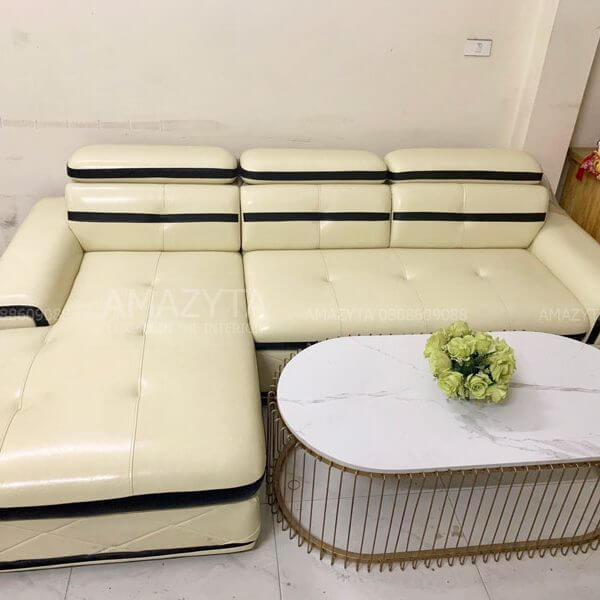 Mẫu ghế sofa góc L với thiết kế độc đáo tạo điểm nhấn