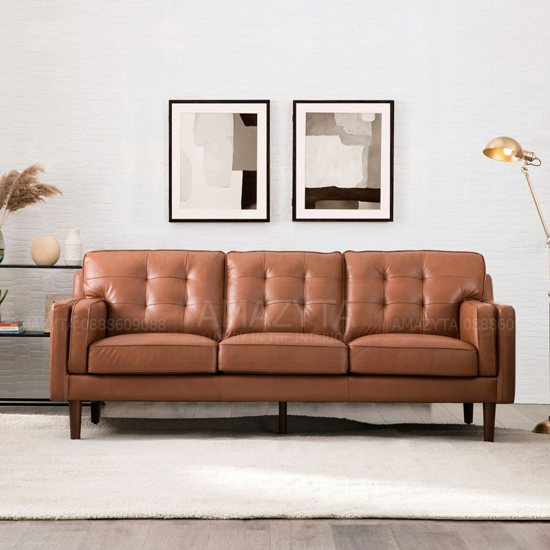 Ghế sofa da đệm rời AMB-661 với thiết kế đẹp mắt và hiện đại