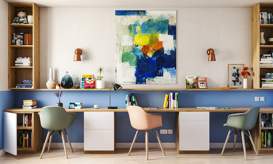 Sử dụng thềm đồ vật trang trí để tạo điểm nhấn cho phòng học