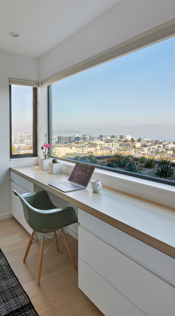 phòng làm việc sạch sẽ và gọn gàng