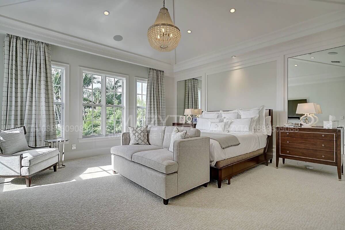 Ghế sofa có kích thước phù hợp với không gian phòng ngủ của bạn