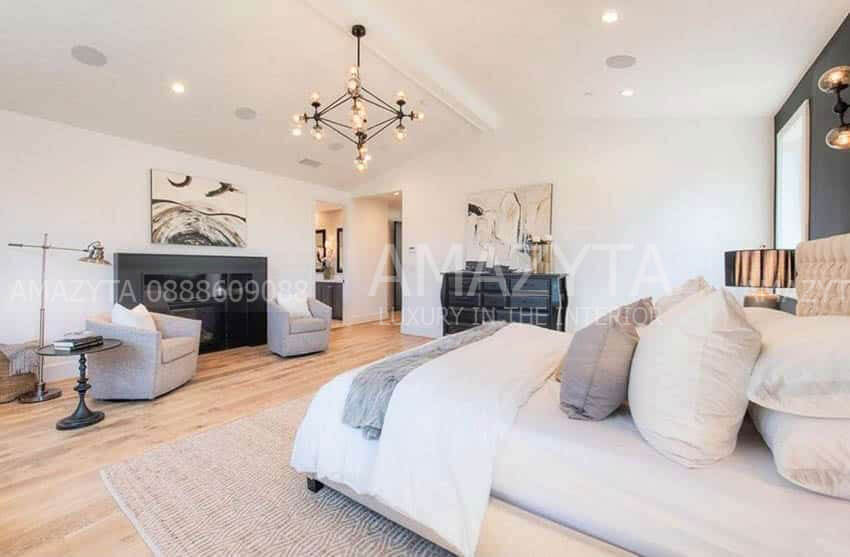 Ghế sofa đơn phù hợp với thiết kế phòng ngủ