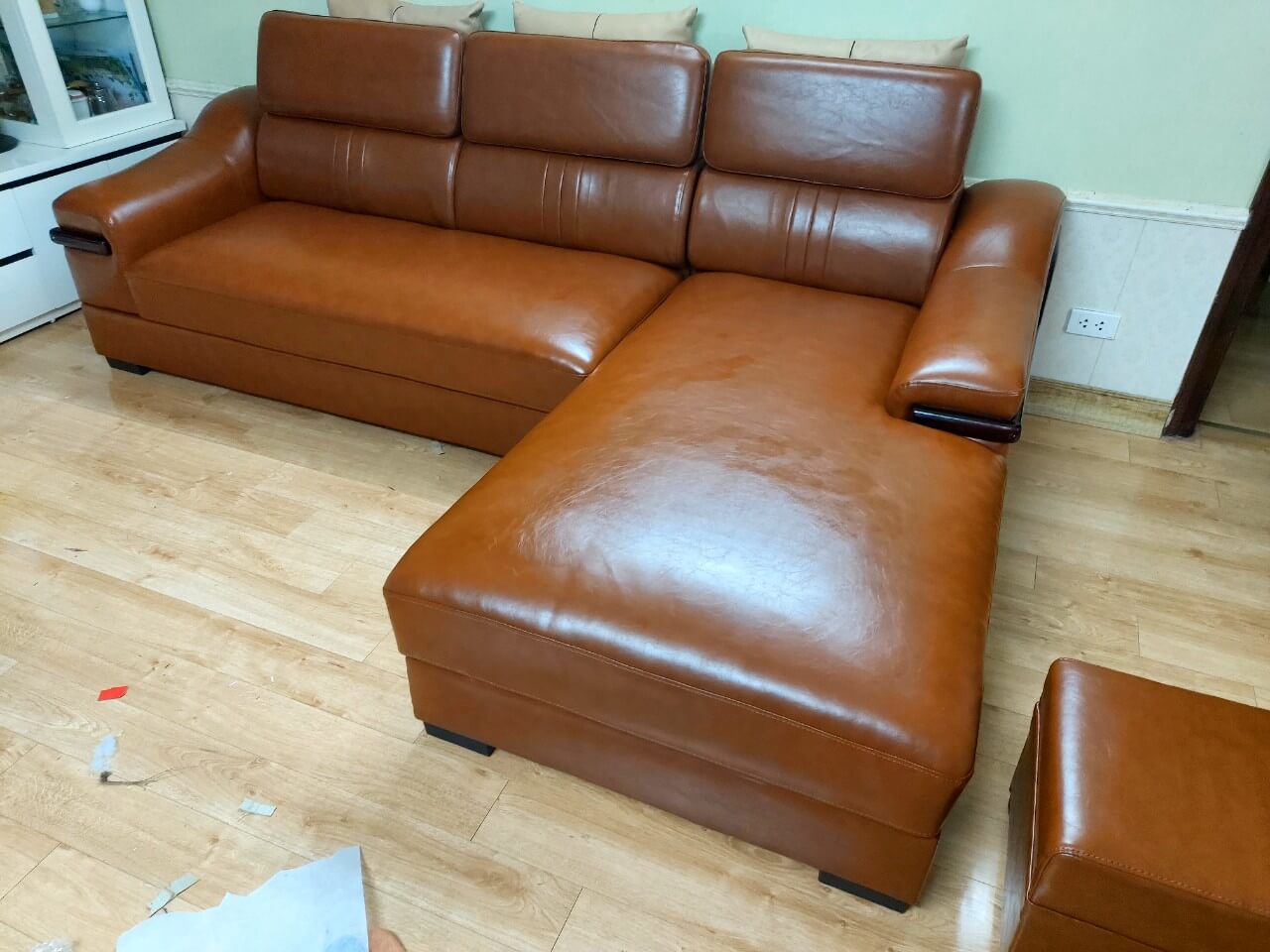 Tâm sự muốn bọc sofa góc của gia đình chị Huế
